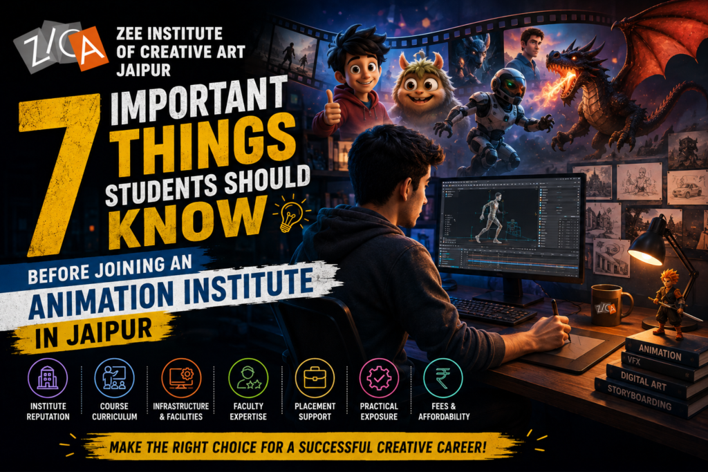 7 Important Things Students Should Know Before Joining an Animation Institute in Jaipur